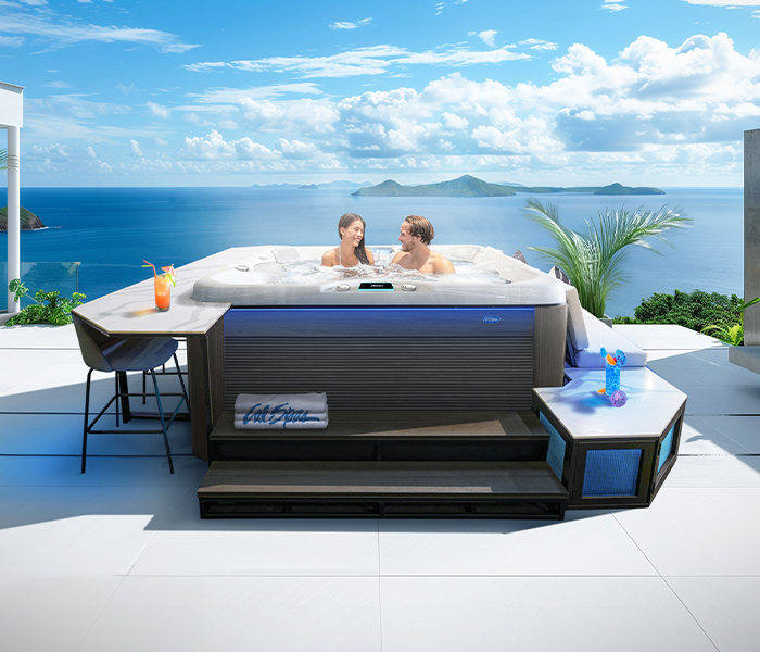 Calspas hot tub being used in a family setting - Carrollton